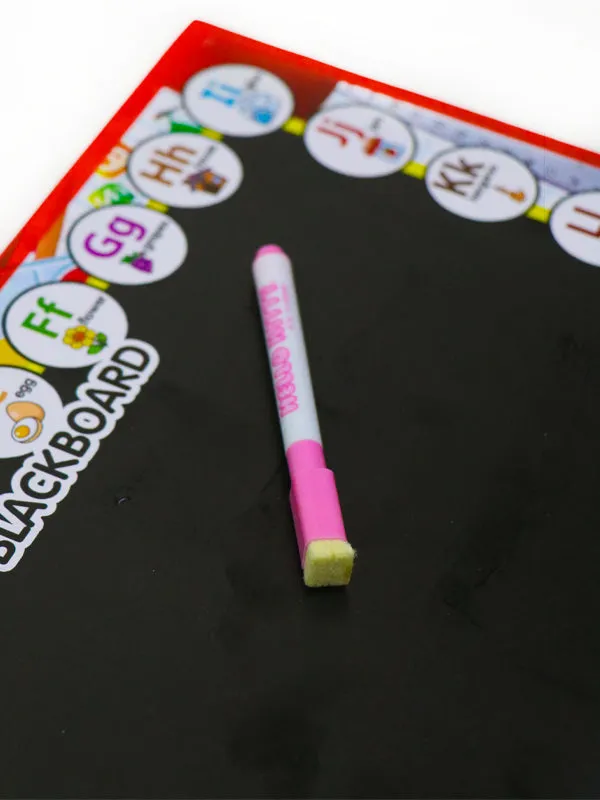 2 in 1 Blackboard & Whiteboard 12" x 18" Multicolor & Multidesign