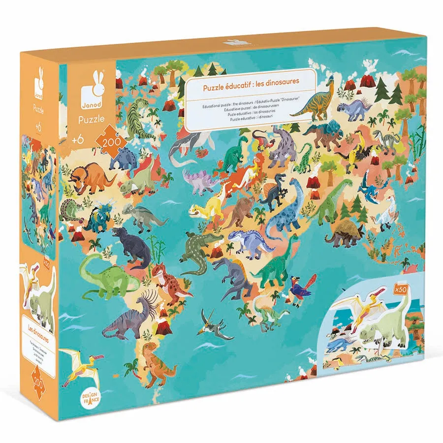 200 Piece Educational Dinosaur Puzzle