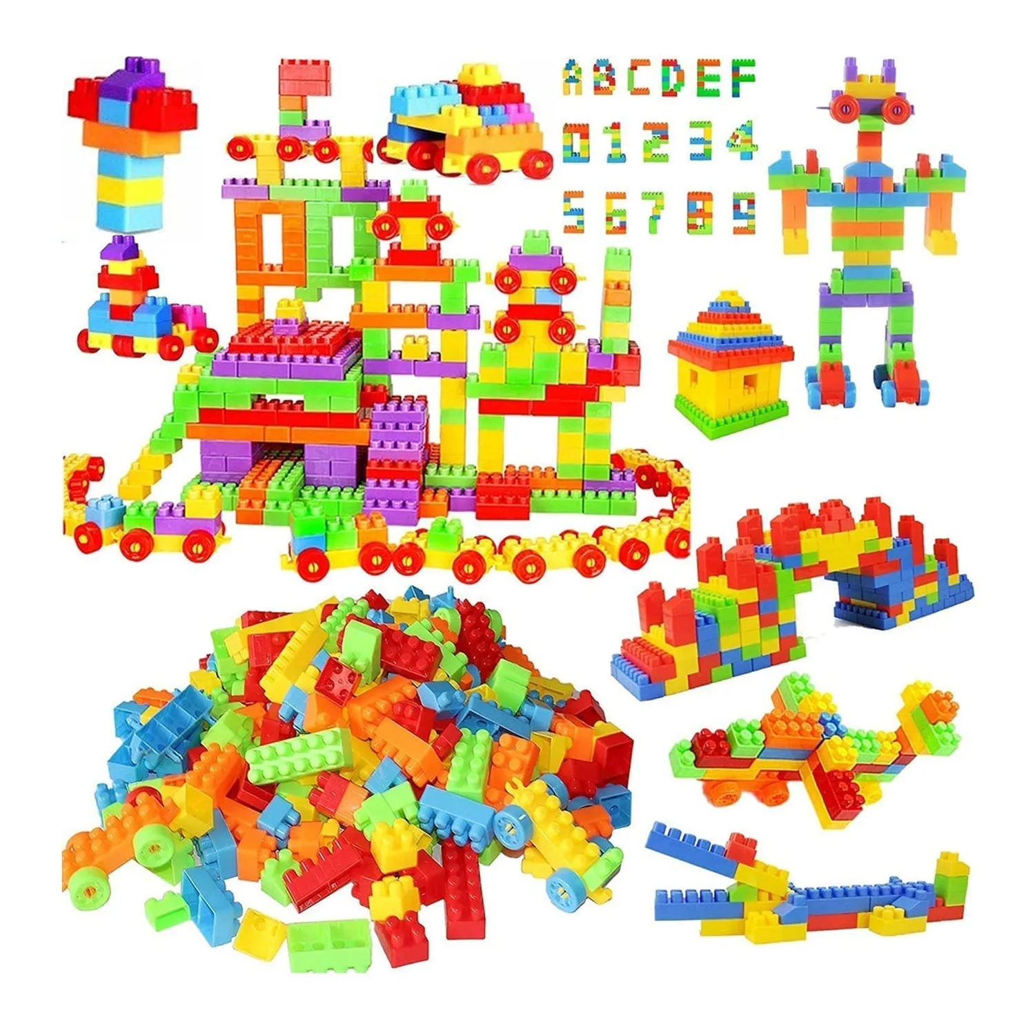 8077 60pc Building Blocks Early Learning Educational Toy for Kids