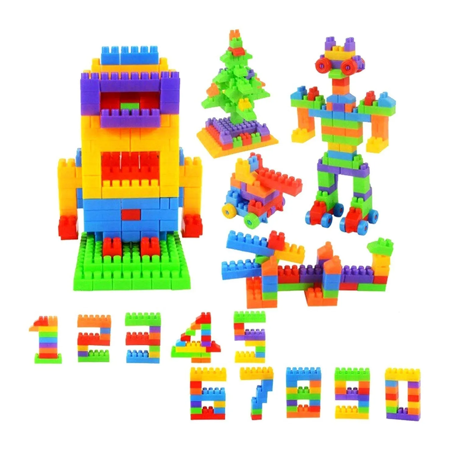 8077 60pc Building Blocks Early Learning Educational Toy for Kids