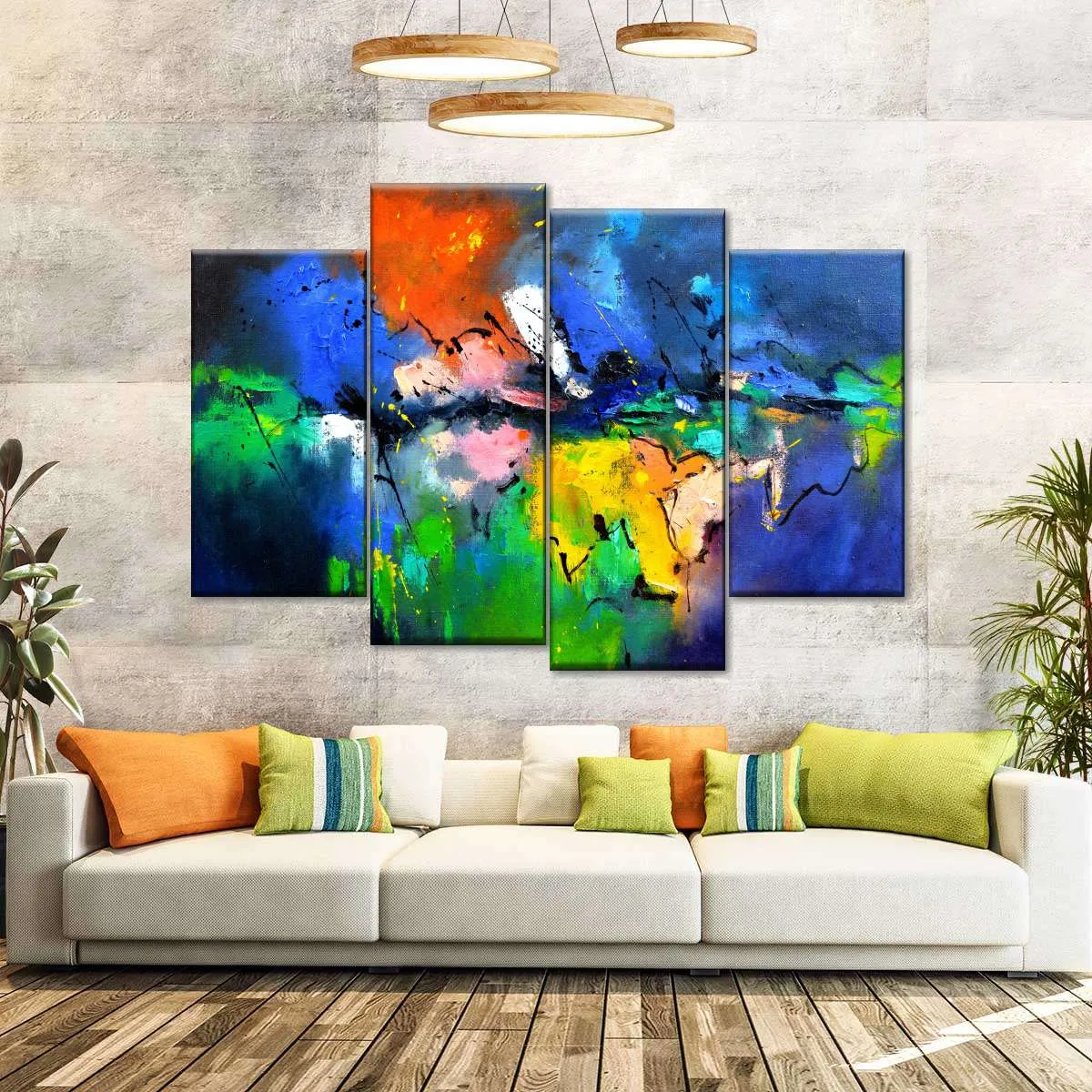 A Burst Of Colours Wall Art