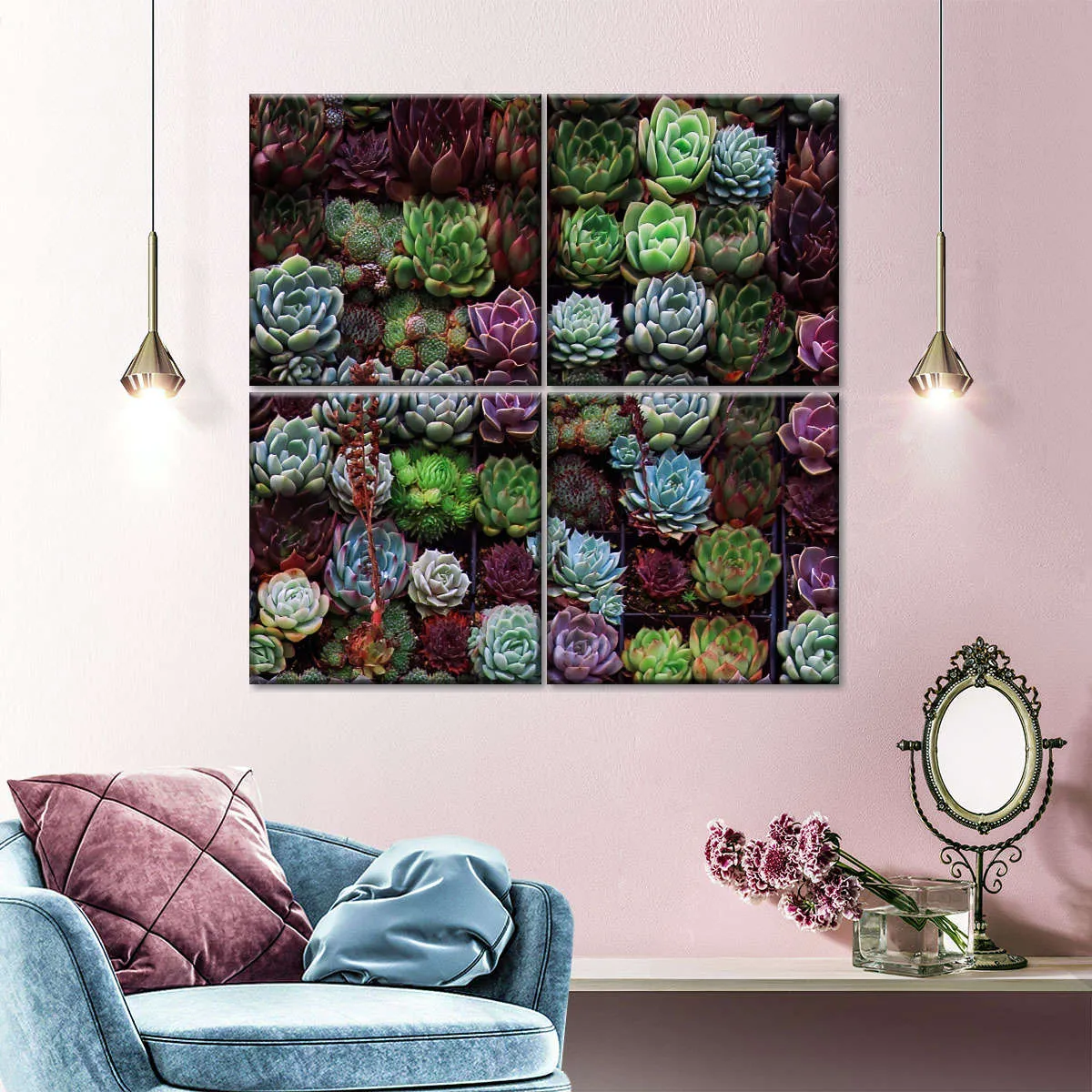 A Gathering Of Succulents Wall Art