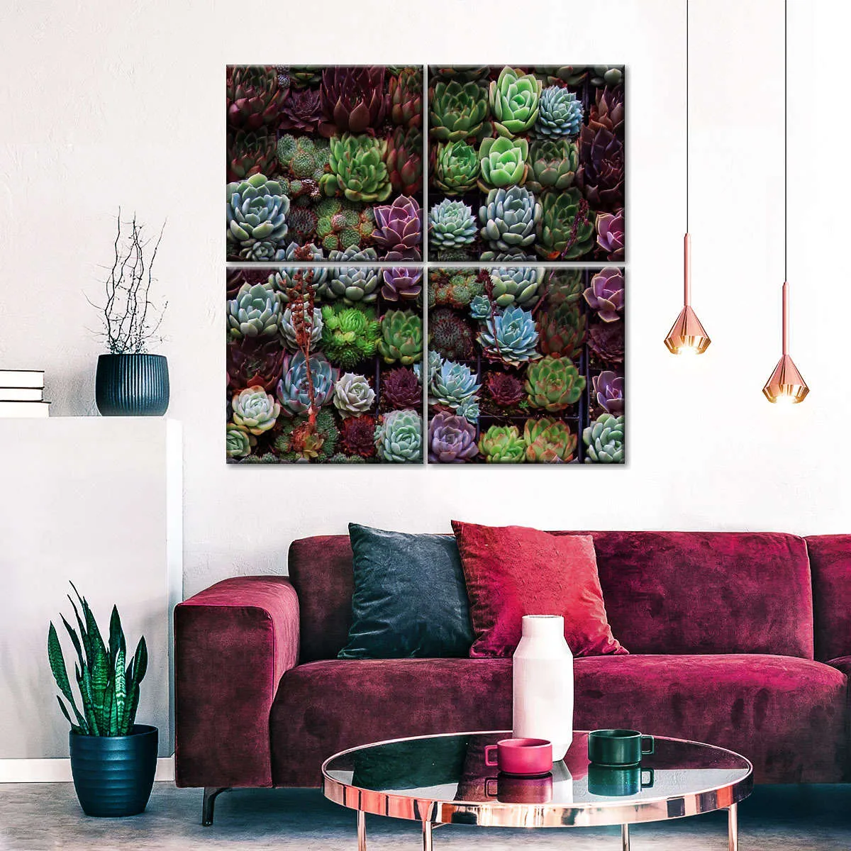 A Gathering Of Succulents Wall Art