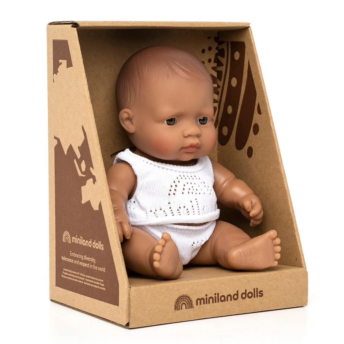 Baby Boy Doll (21cm Hispanic) by Miniland