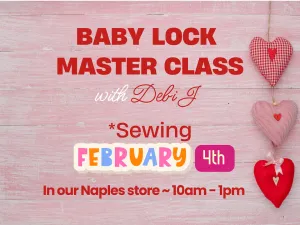 Baby Lock Mastery Sewing ~ Feb Naples