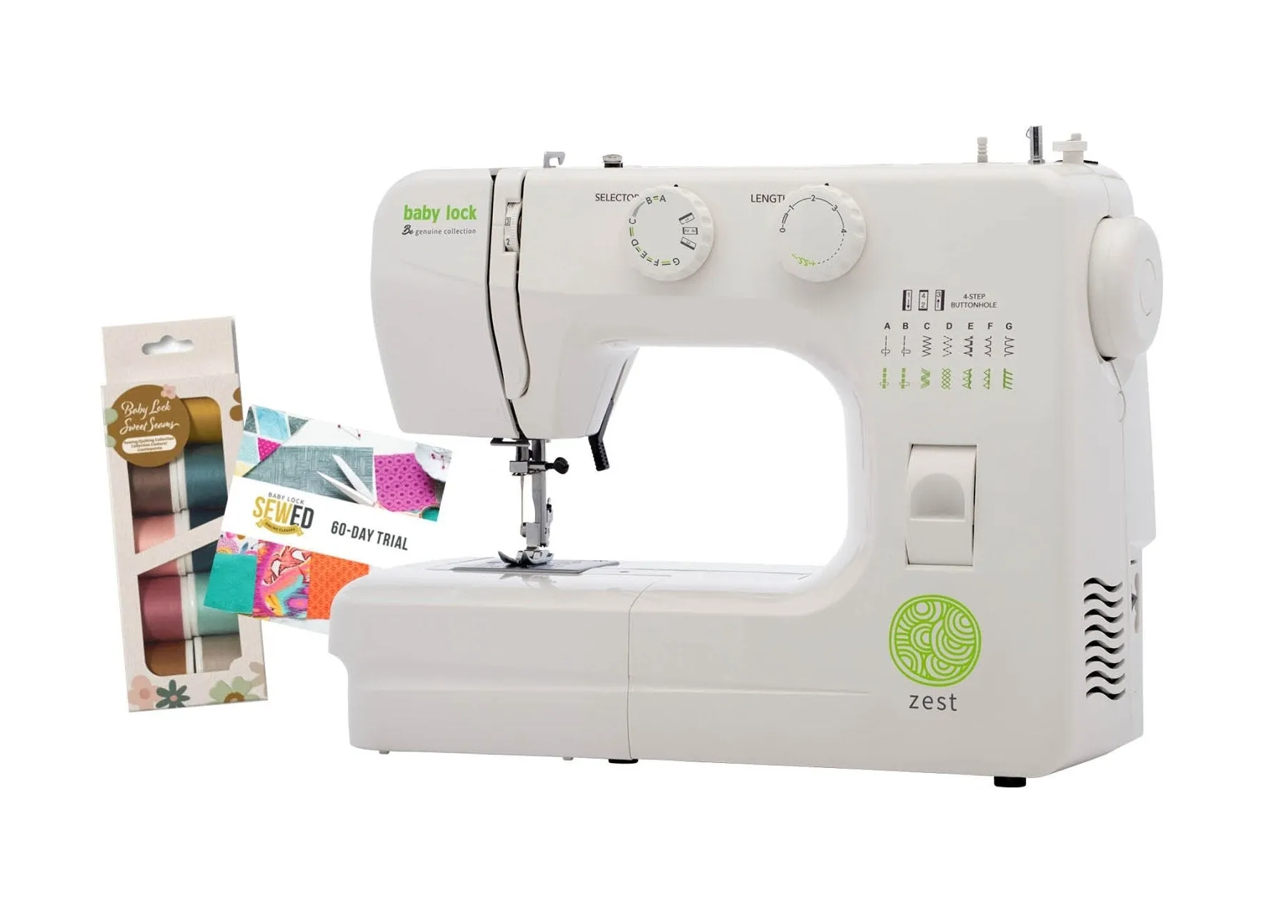 Baby Lock Zest Sewing Machine from the Genuine Collection - with FREE Online Classes (BA-LOK60D)