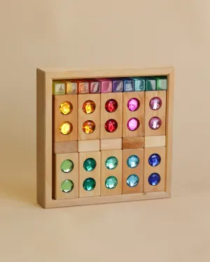 Bauspiel Gem Blocks with Lucent Cubes (45 pieces)