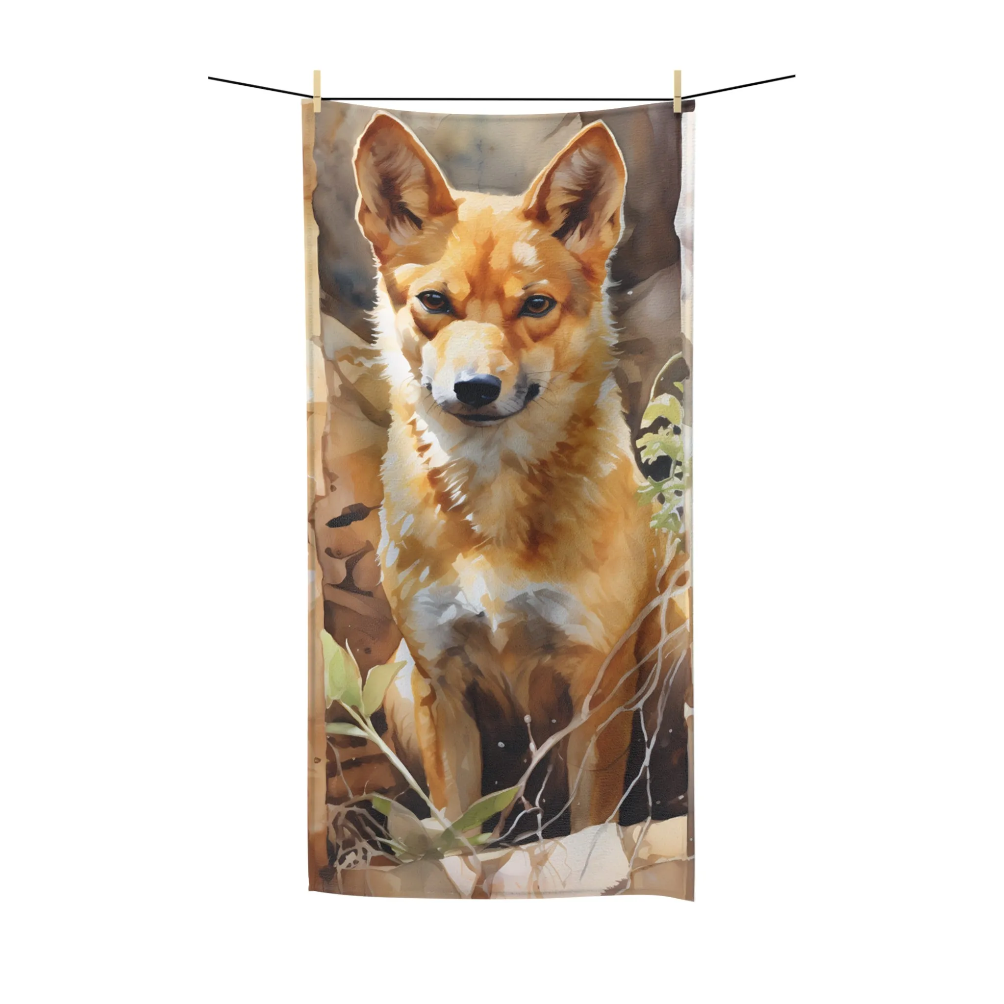 Beach Towel, Australian Animals, Dingo, Polycotton Towel