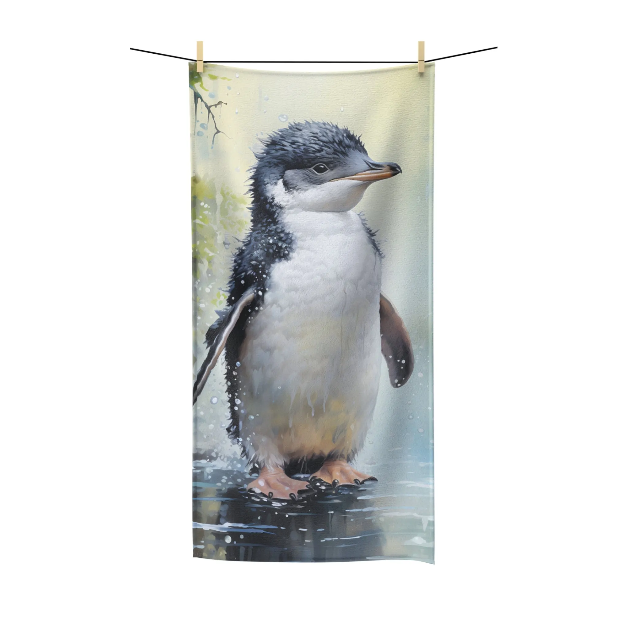 Beach Towel, Australian Animals, Penquin, Polycotton Towel