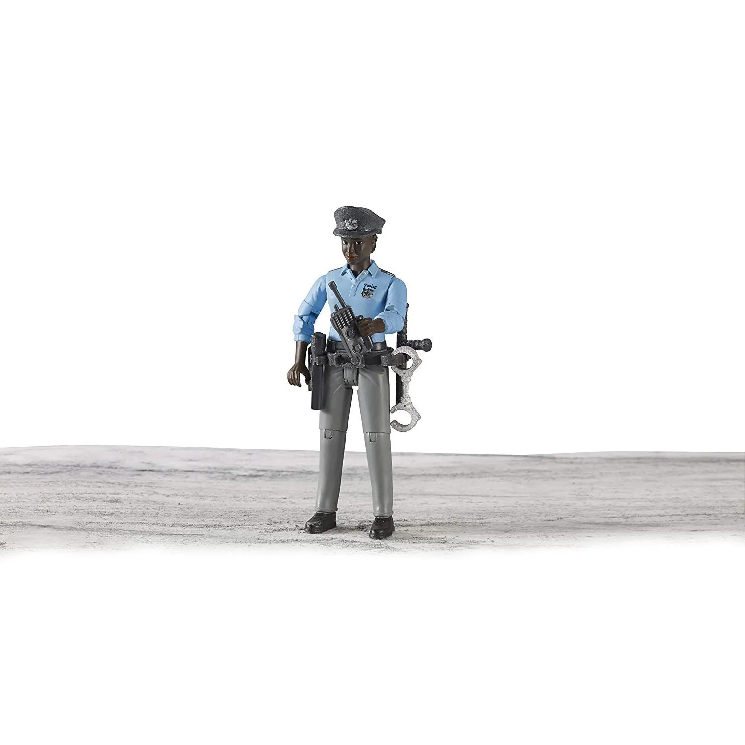 Bruder Policewoman Action Figure with Dark Skin and Accessories, 60431