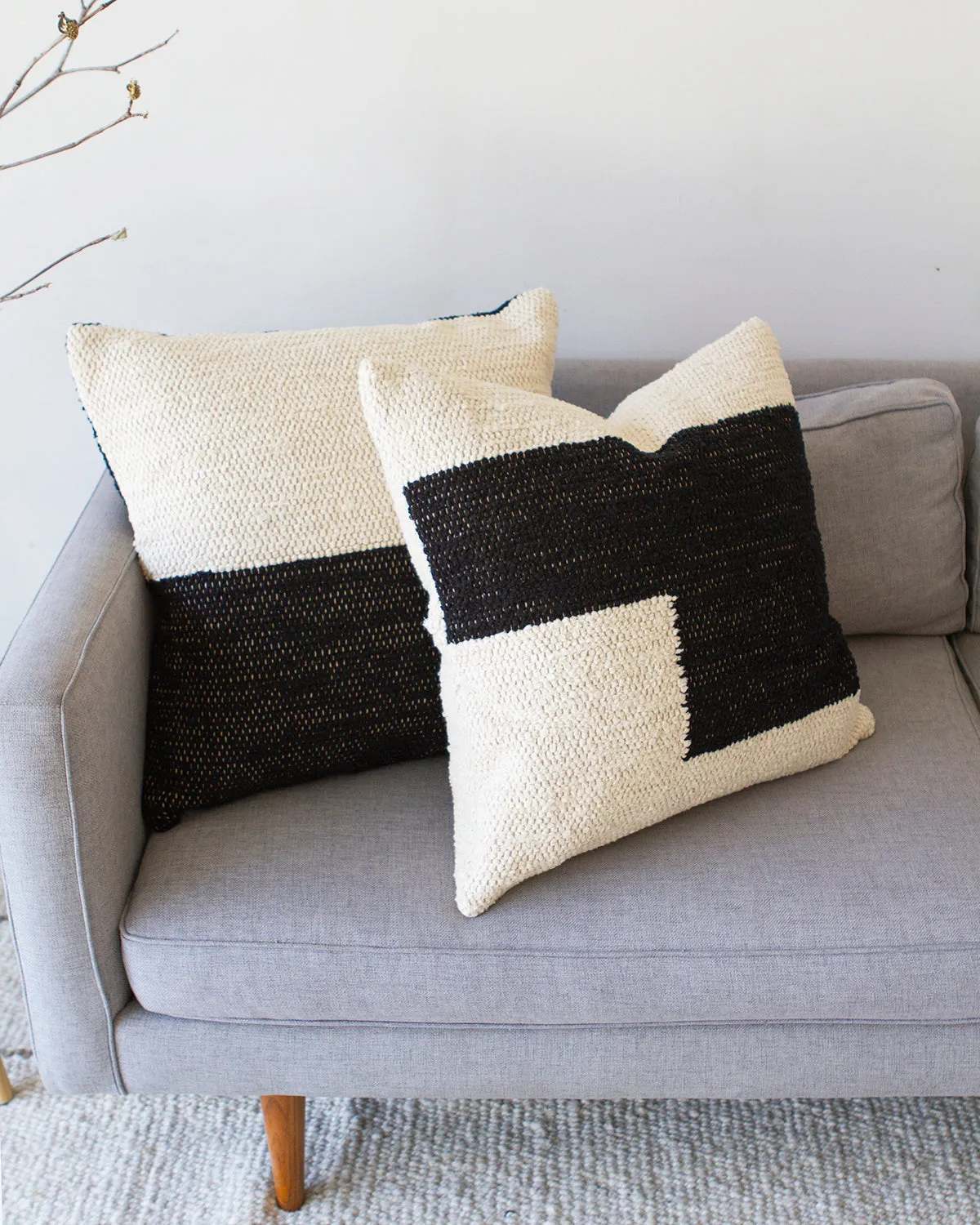 Casa Cubista Color Block Pillow - Black