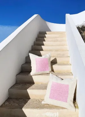 Casa Cubista Pink Square Pillow