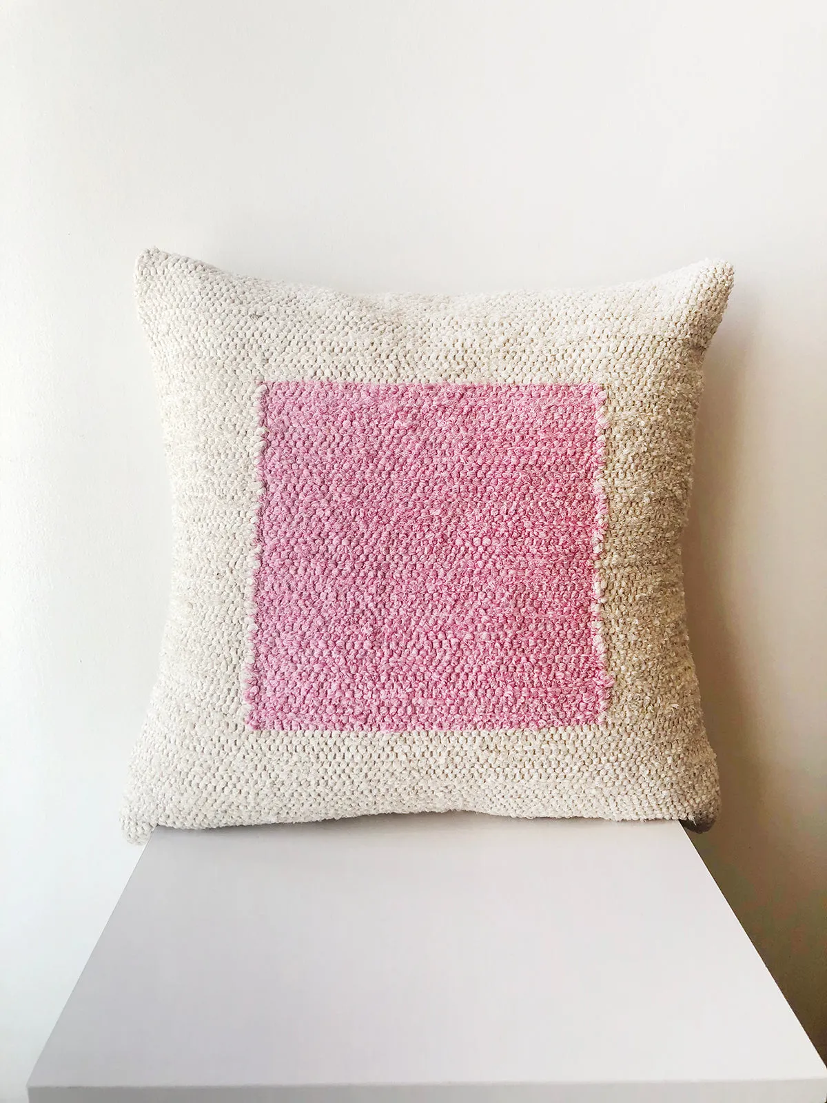 Casa Cubista Pink Square Pillow