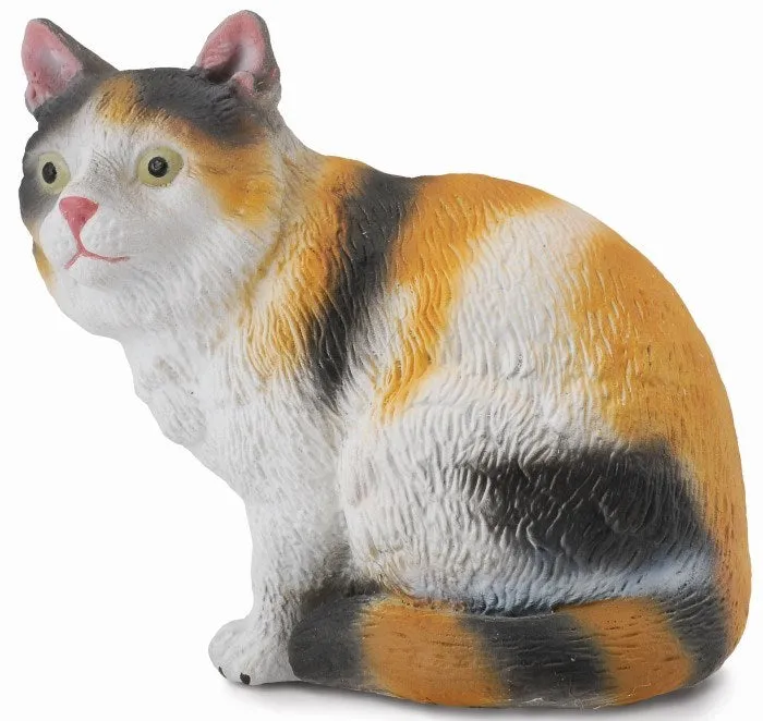 CollectA 3-Colour House Cat Sitting Figurine S