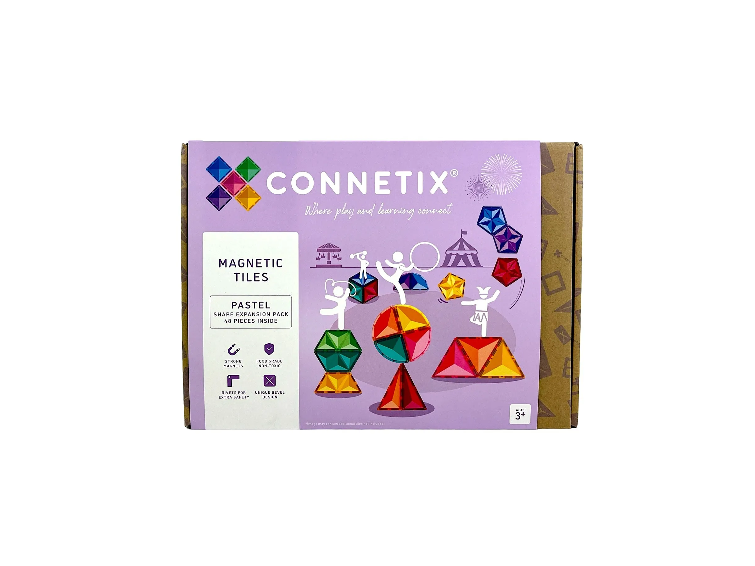 Connetix Tiles - Shapes Pastel 48pc