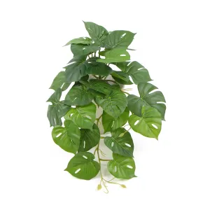 Decorative Ceramic Bowl Potted Artificial Monstera Plant 30cm