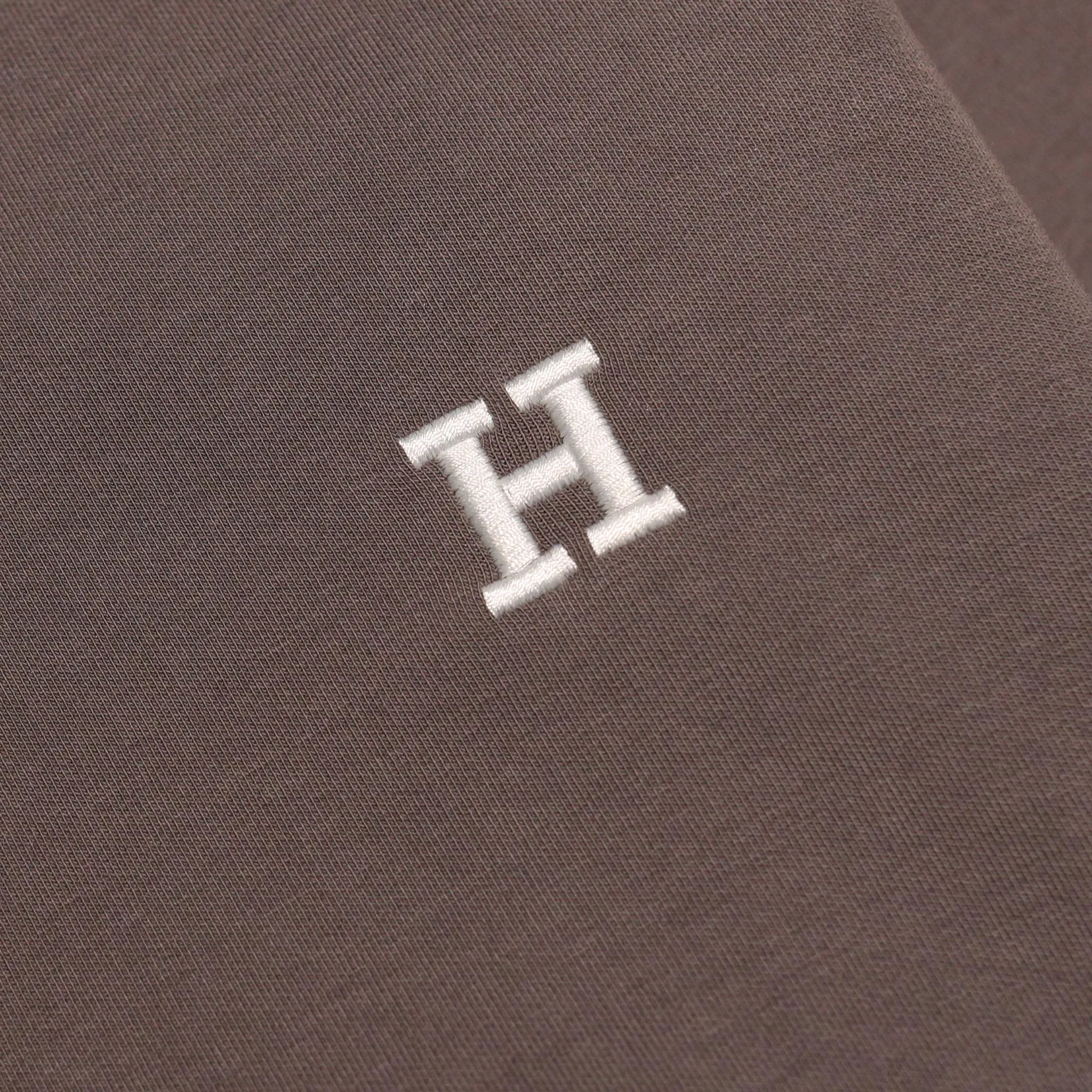 Embroidered H 2-Way Zip-Up Hoodie