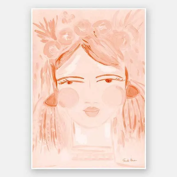 Expressive Peach Unframed Art Print