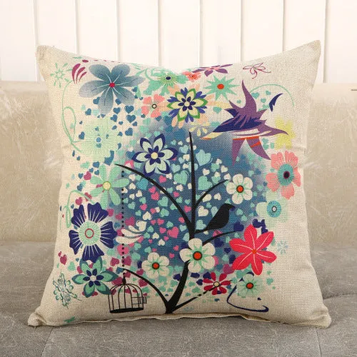 Fabric Decoration Supplies Car Gift Linen Printed Pillows Bedside Cushion Couch Pillow