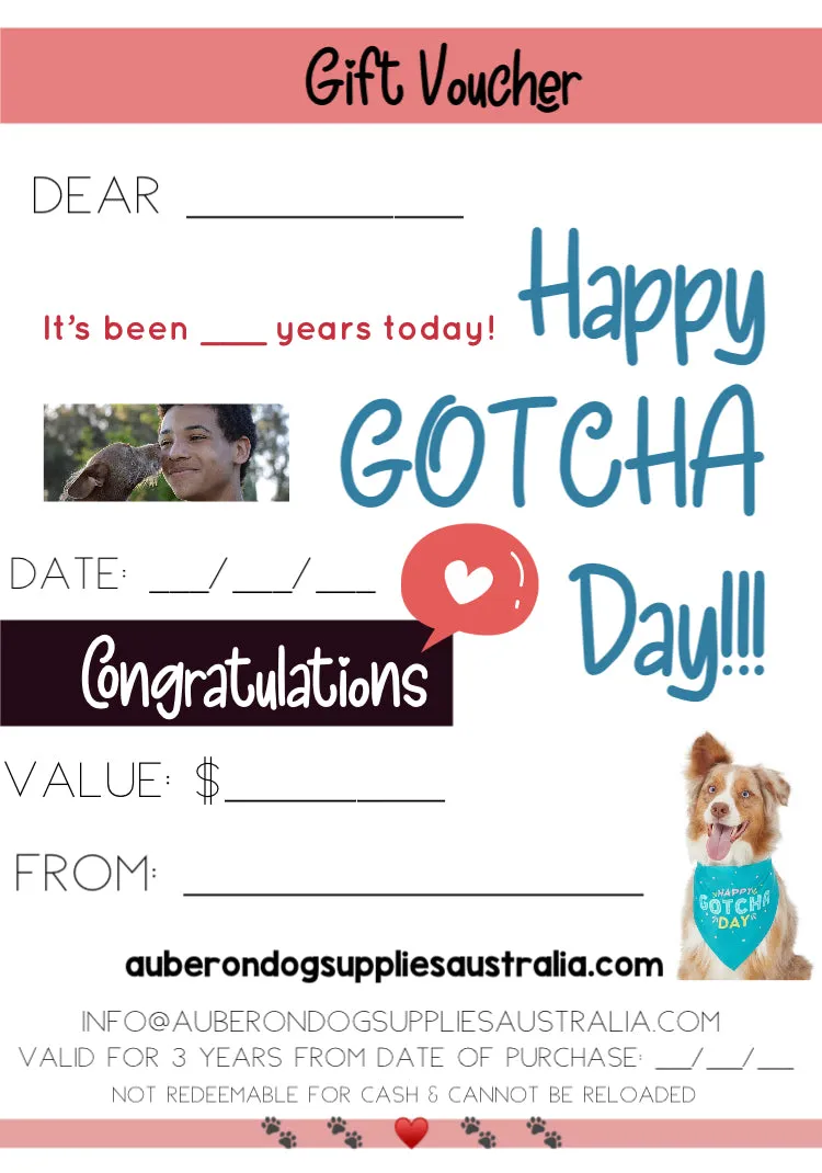 Happy ‘Gotcha Day’ Gift Voucher