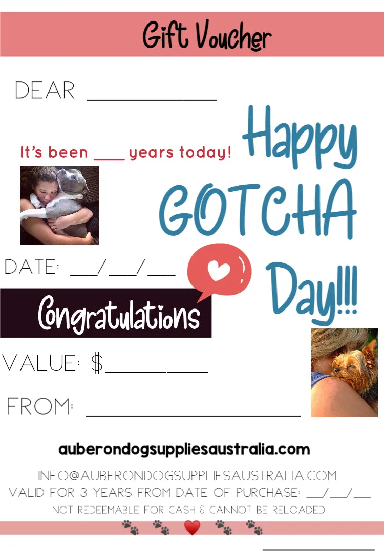 Happy ‘Gotcha Day’ Gift Voucher