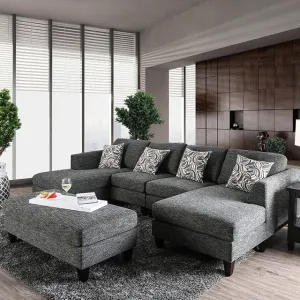 Lowry Gray Sectional w/ Ottoman