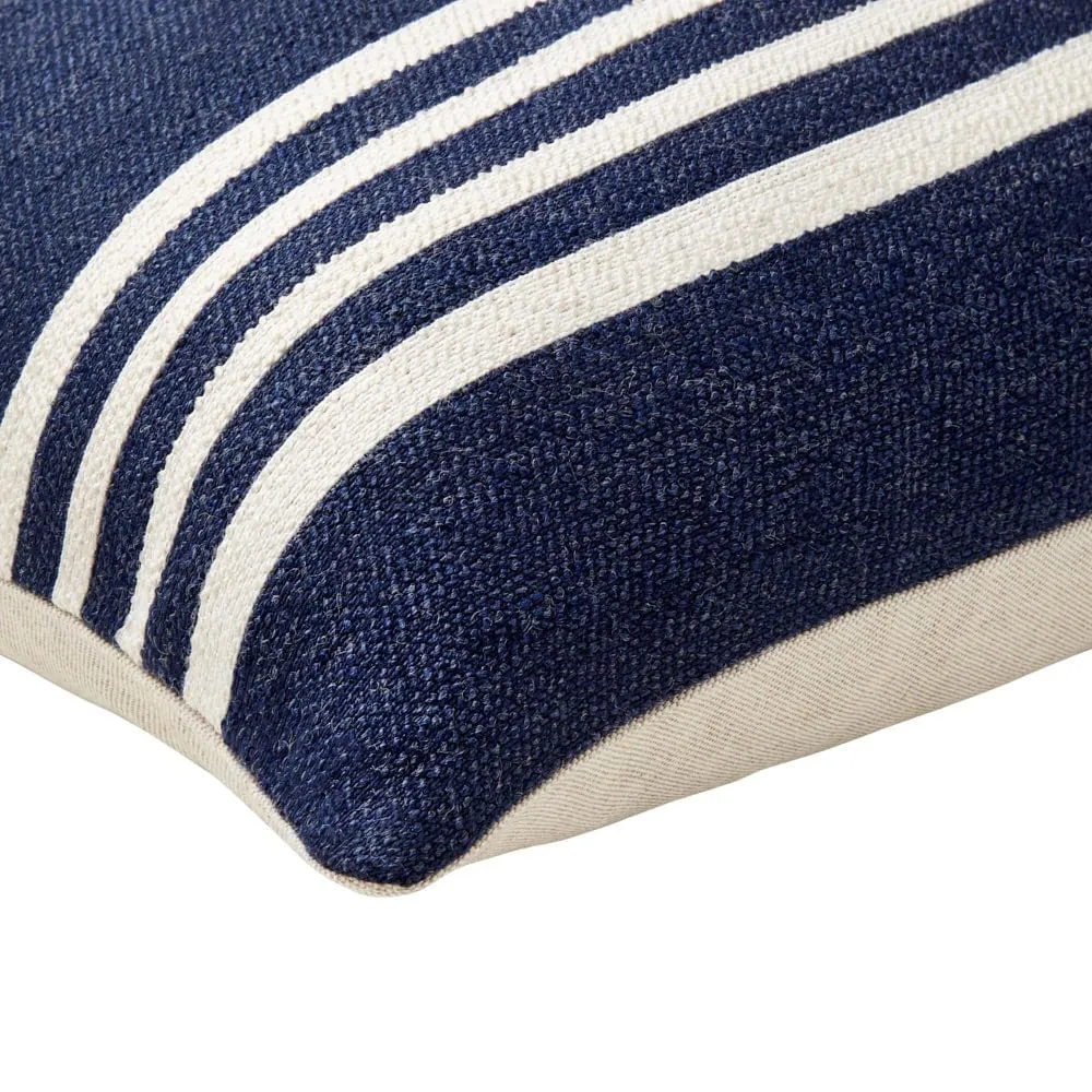 Mar Blue & Ivory Striped Pillows by Mode Living