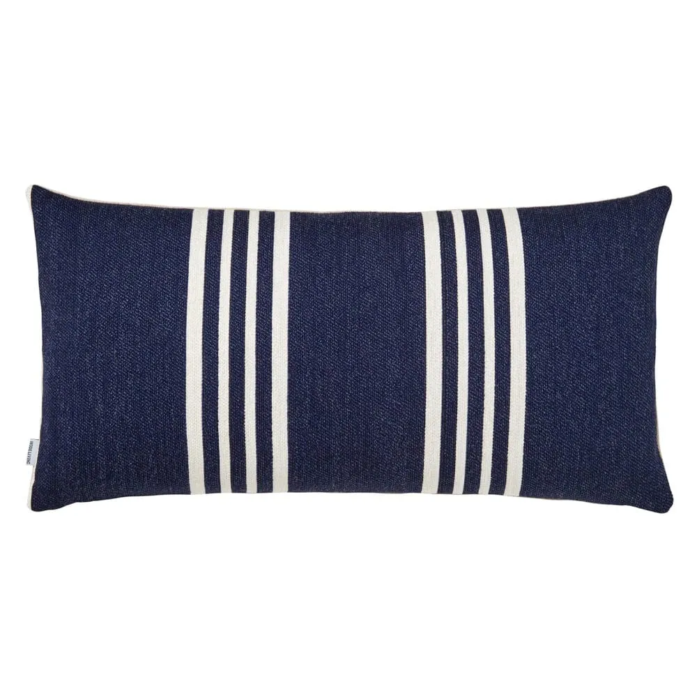 Mar Blue & Ivory Striped Pillows by Mode Living