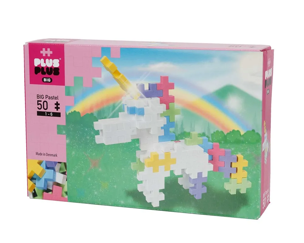 Plus-Plus - BIG Pastel Unicorn -  50 pcs