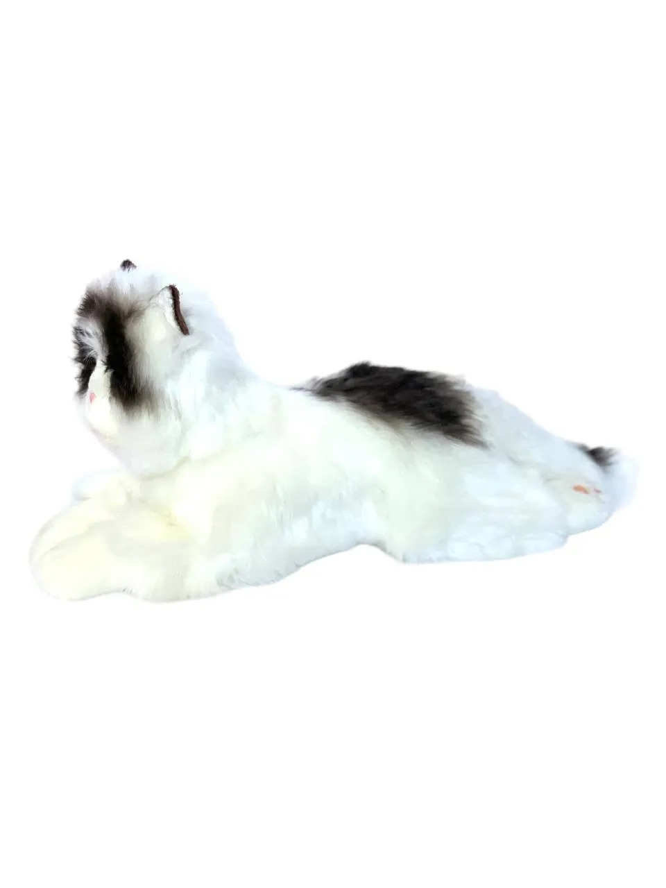 Ragdoll Cat Fluffy White & Black Kitten Stuffed Animal by Auswella 16" Plush