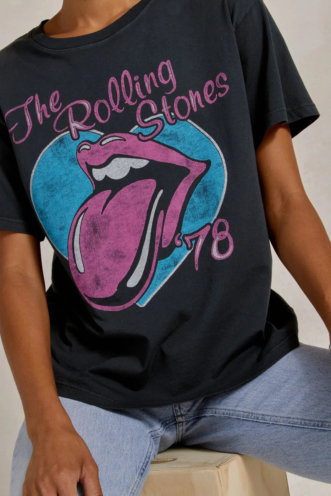 ROLLING STONES TICKET 78 BOYFRIEND TEE