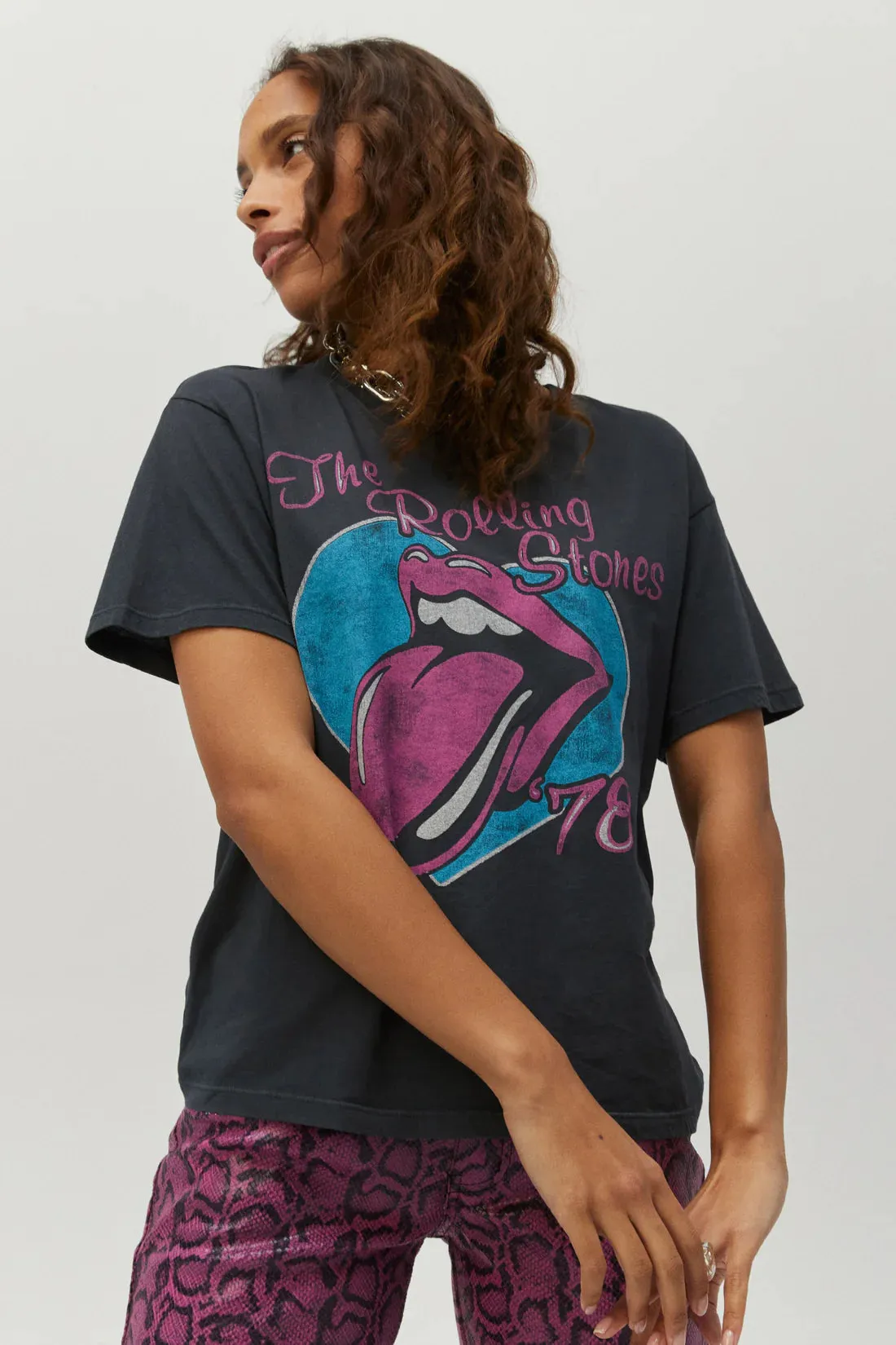 ROLLING STONES TICKET 78 BOYFRIEND TEE