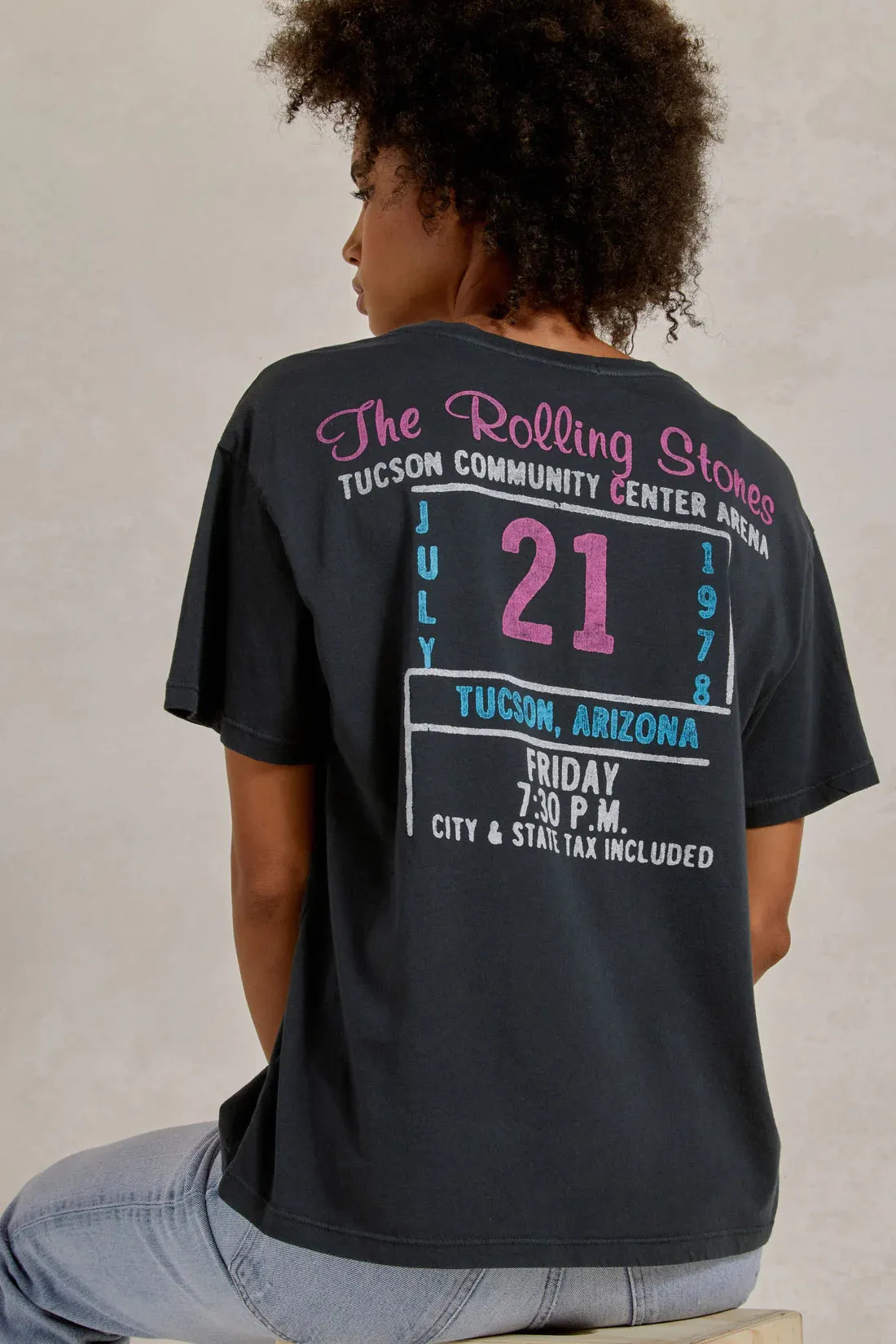 ROLLING STONES TICKET 78 BOYFRIEND TEE