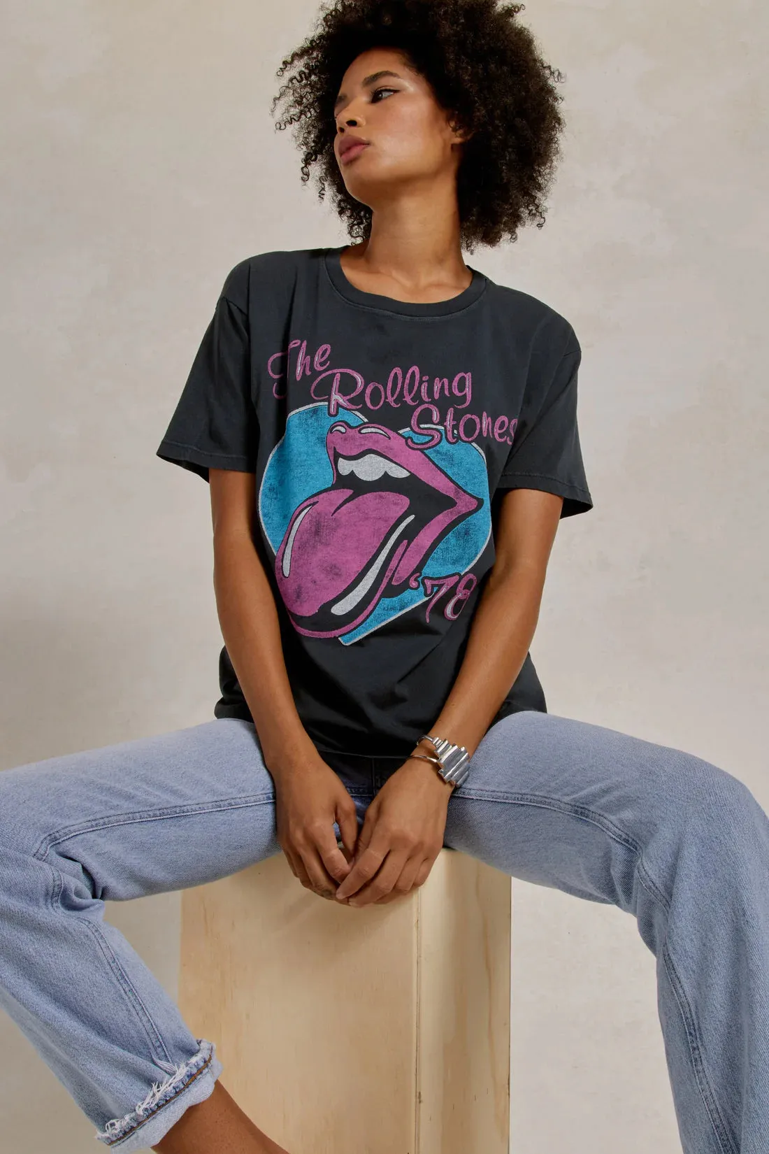 ROLLING STONES TICKET 78 BOYFRIEND TEE