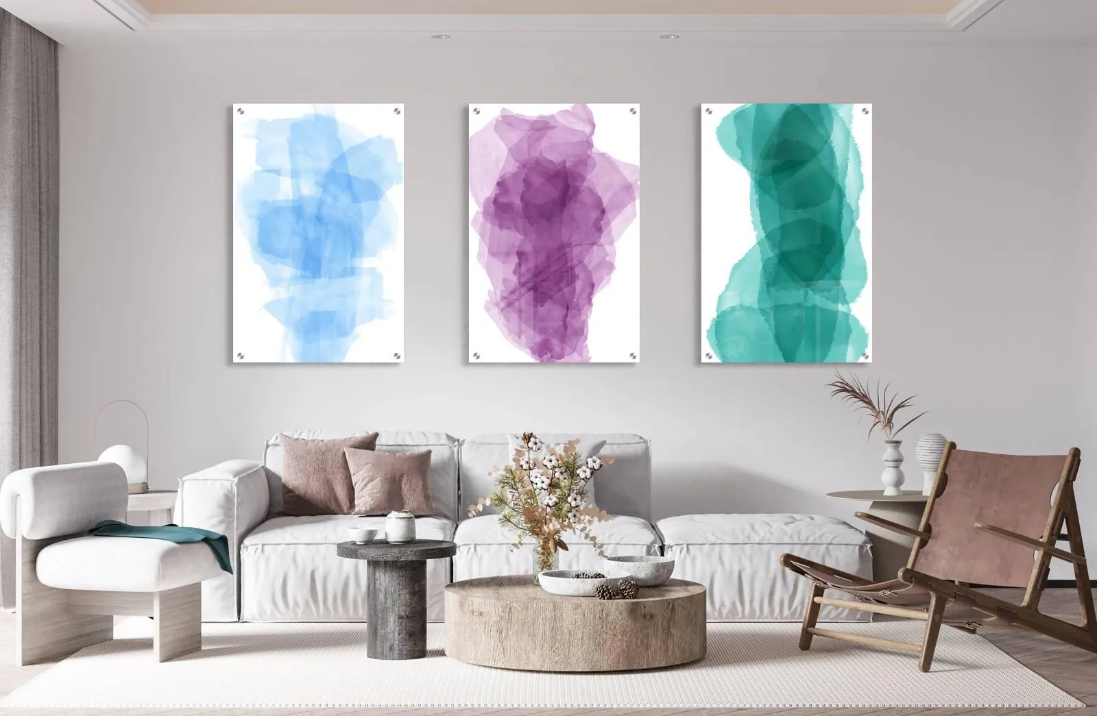 Strokes of Paint Set of 3 Prints Modern Wall Art Modern Artwork