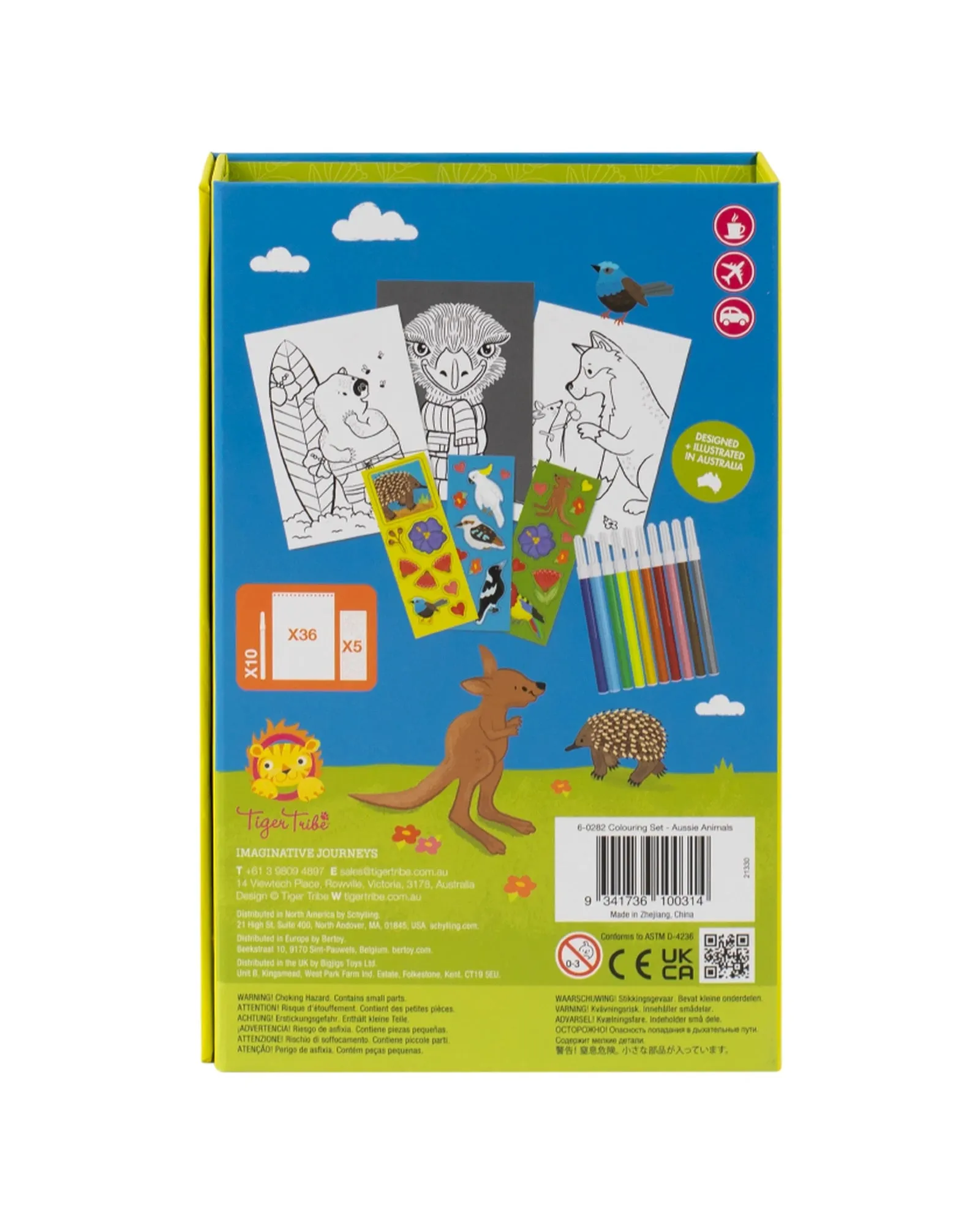 Tiger Tribe Colouring Set Aussie Animals