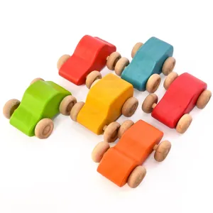 Wild Track - Cars set of 6 Wooden Toy for 1 to 7 Years Toddlers, Boys & Girls