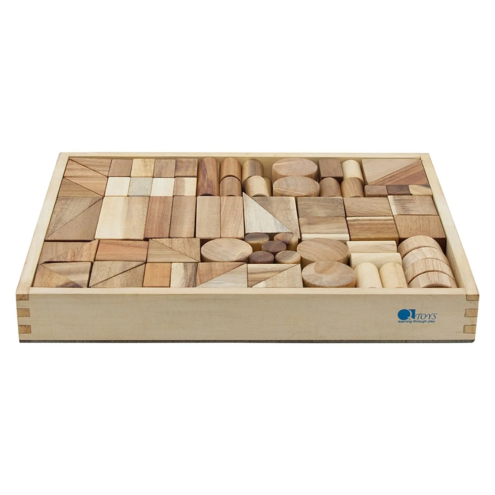 Wood Unit Blocks in Storage Tray 117 pieces